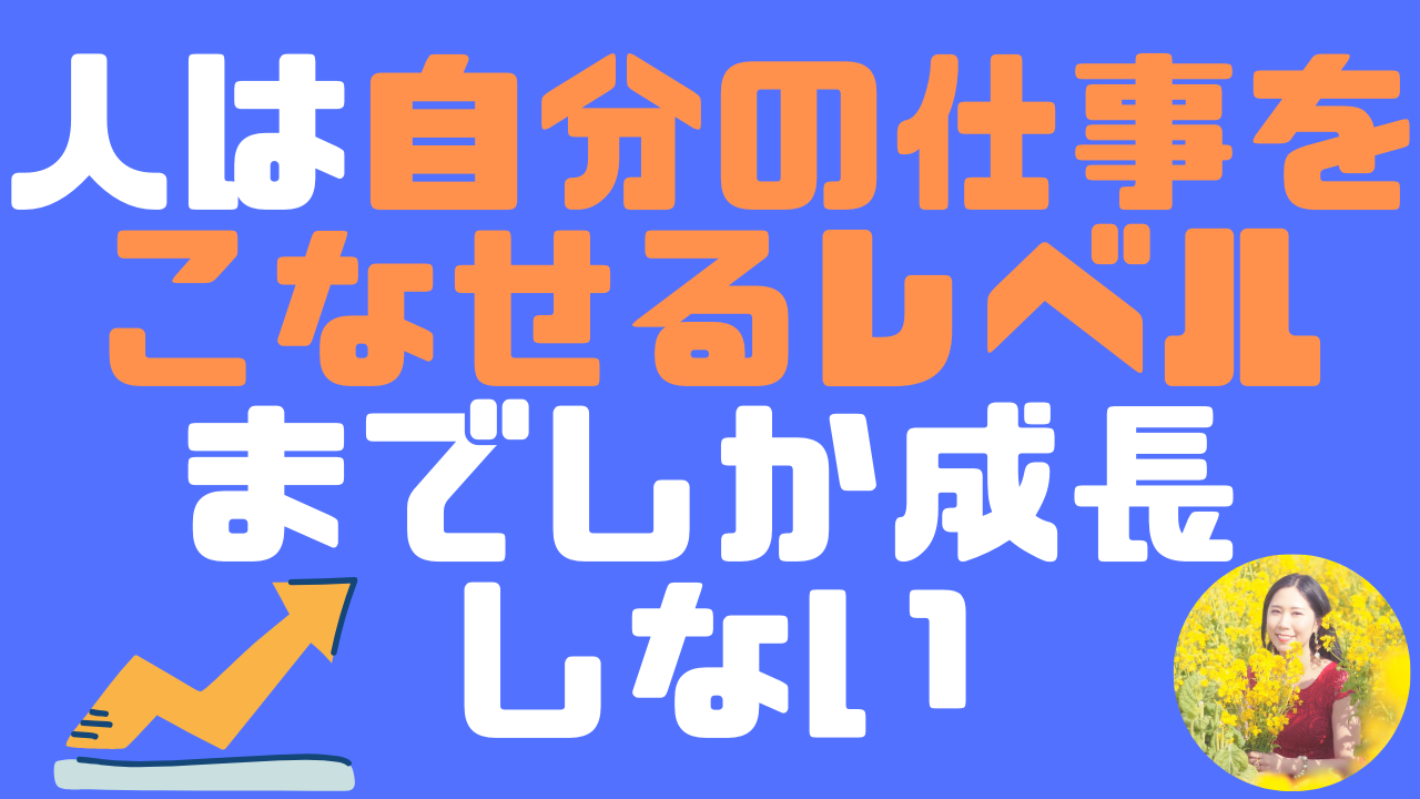 人は自分の仕事をこなせるレベルまでしか成長しない Me